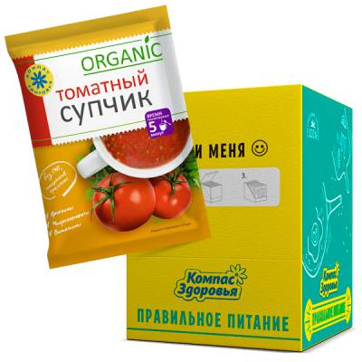 Суп - пюре Томатный,  210 гр, Компас здоровья